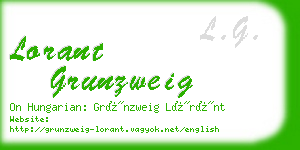 lorant grunzweig business card